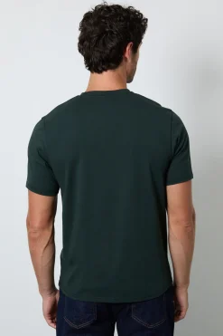 T-shirt Col Rond Uni Vert Foncé