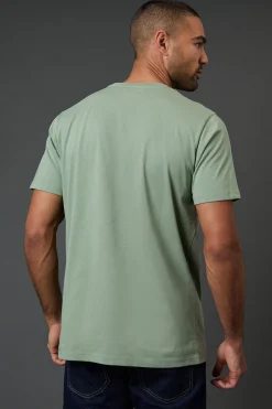 T-Shirt Col Rond Uni Vert Sauge