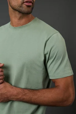 T-Shirt Col Rond Uni Vert Sauge