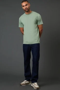 T-Shirt Col Rond Uni Vert Sauge