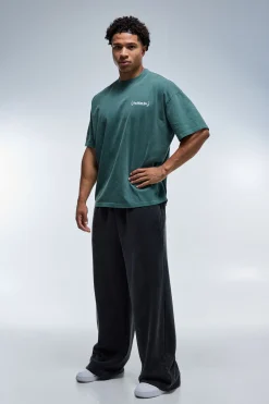 T-shirt Col Étendu Délavé Oversize One More Rep