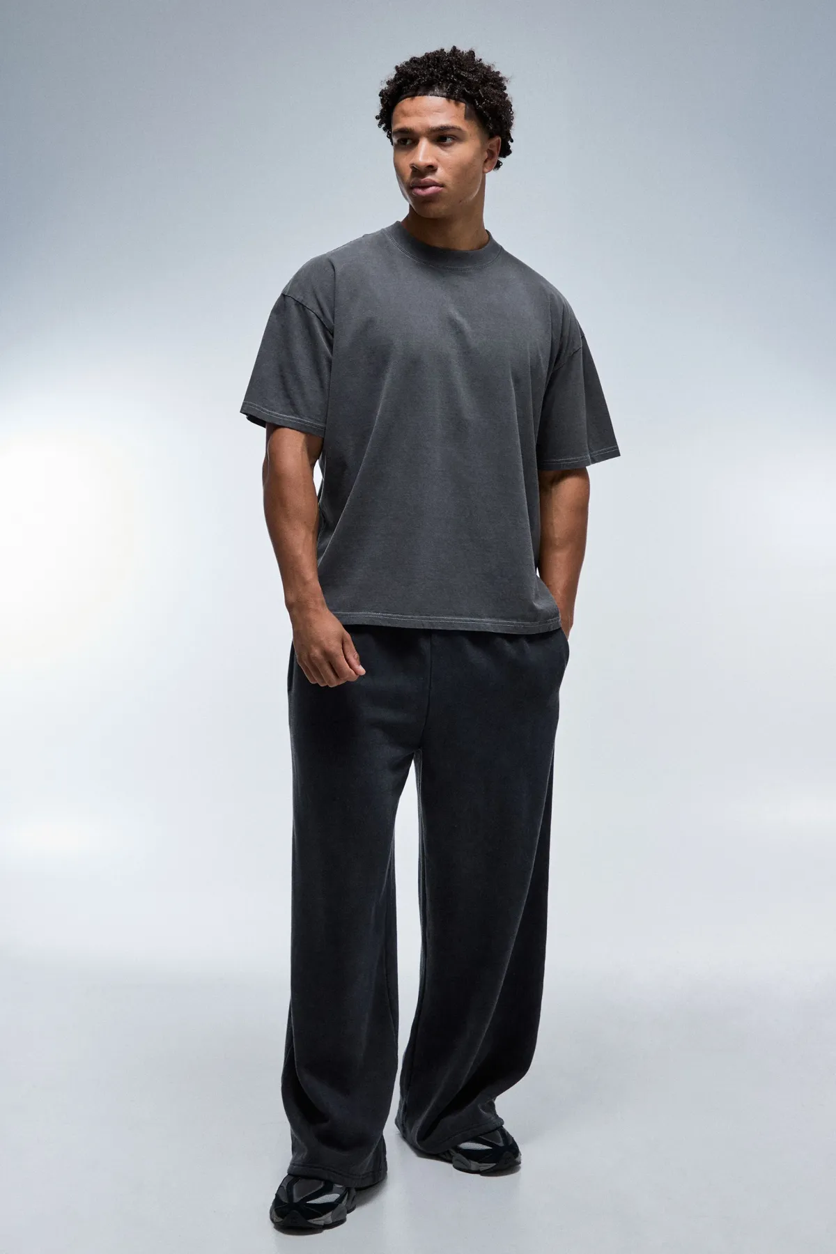 boohooMAN T-shirt Col Étendu Délavé Oversize À Inscription One More Rep<Femme Tout Afficher Activewear|Athleisure