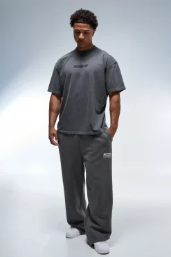 T-shirt Col Étendu Oversize Délavé One More Rep