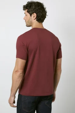 Burton T-shirt Col Tunisien Bordeaux<Homme T-Shirts