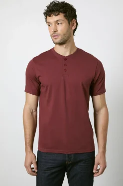 Burton T-shirt Col Tunisien Bordeaux<Homme T-Shirts