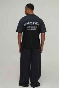T-shirt Coupe Oversize Spray Wash Monaco Riviera