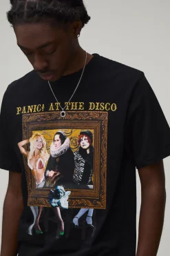 T-shirt Coupe Regular Avec Imprimé Sous Licence Panic At The Disco