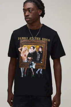 T-shirt Coupe Regular Avec Imprimé Sous Licence Panic At The Disco
