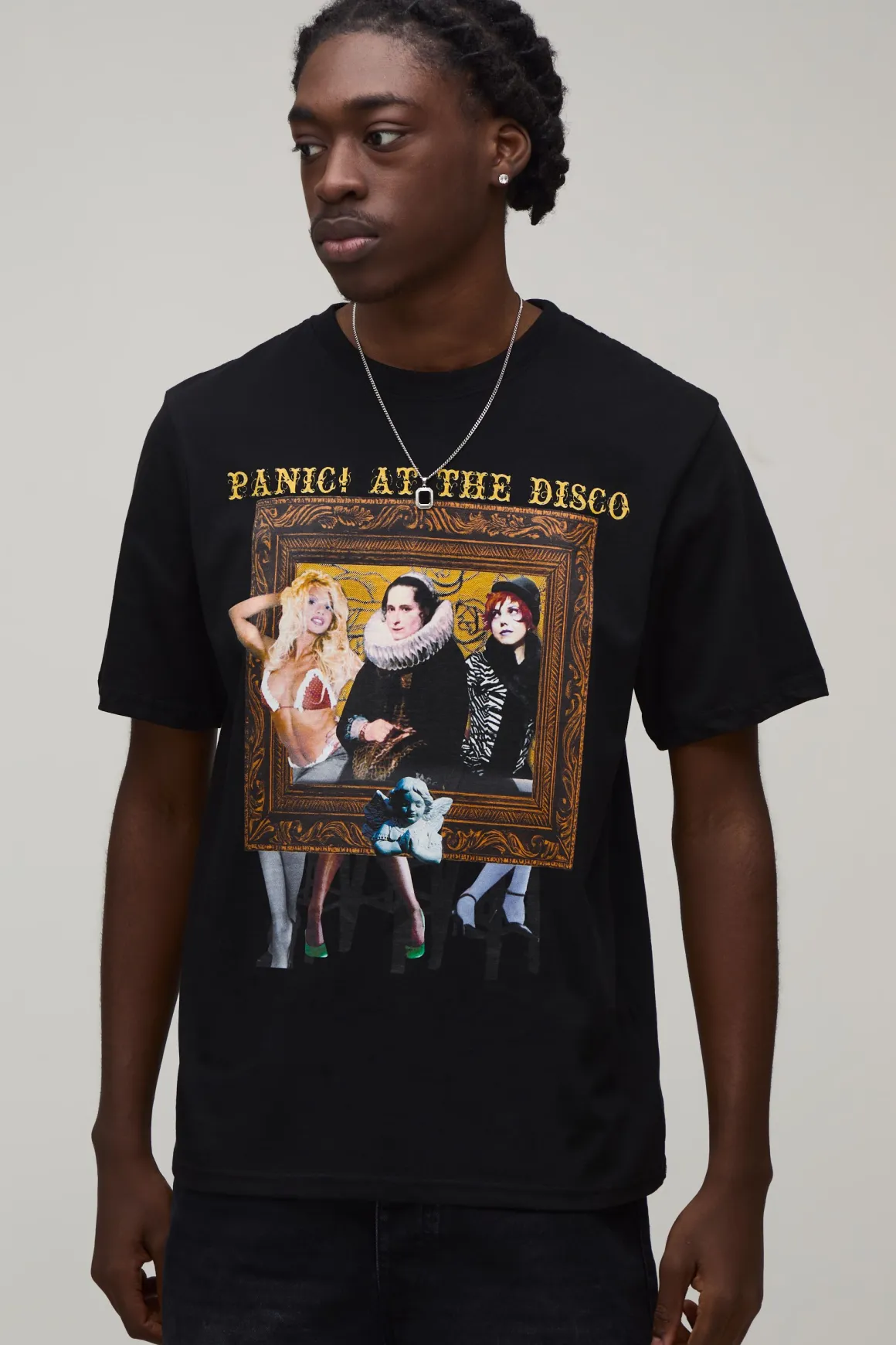 T-shirt Coupe Regular Avec Imprimé Sous Licence Panic At The Disco