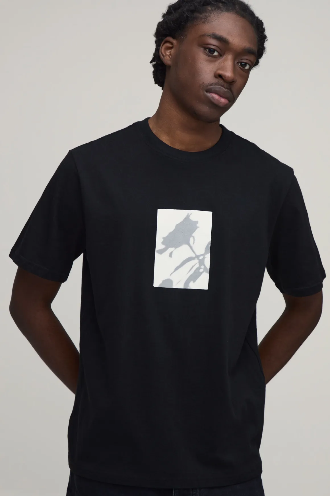 T-shirt Coupe Regular Avec Imprimé Floral Sur La Poitrine