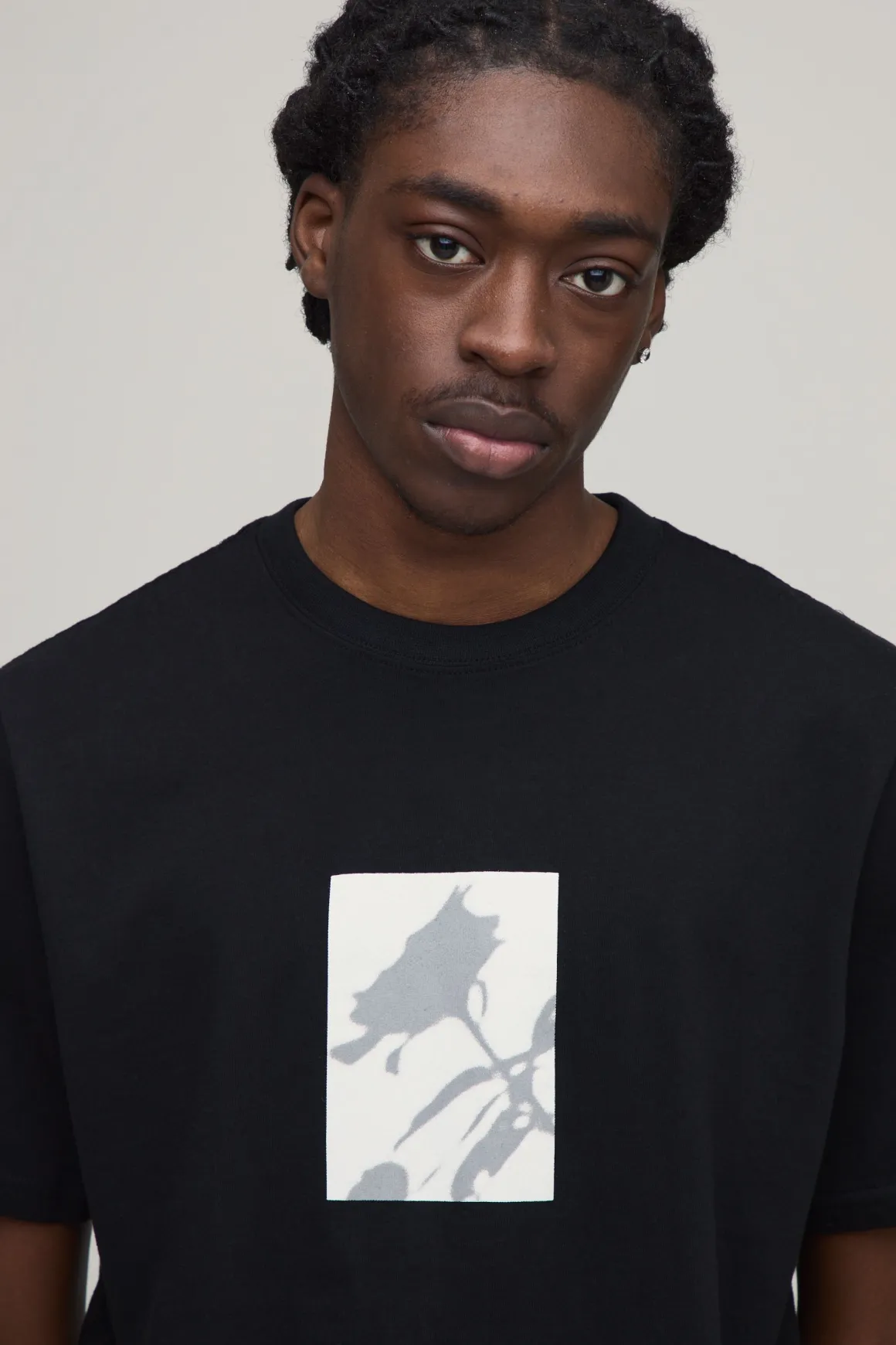 T-shirt Coupe Regular Avec Imprimé Floral Sur La Poitrine