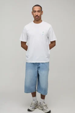 T-shirt Coupe Regular Avec Palmier Brodé
