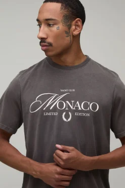 T-shirt Coupe Regular Fit Monaco Effet Délavé