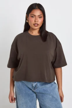 T-shirt Court Ample Oversize À Coupe Boxy Plus