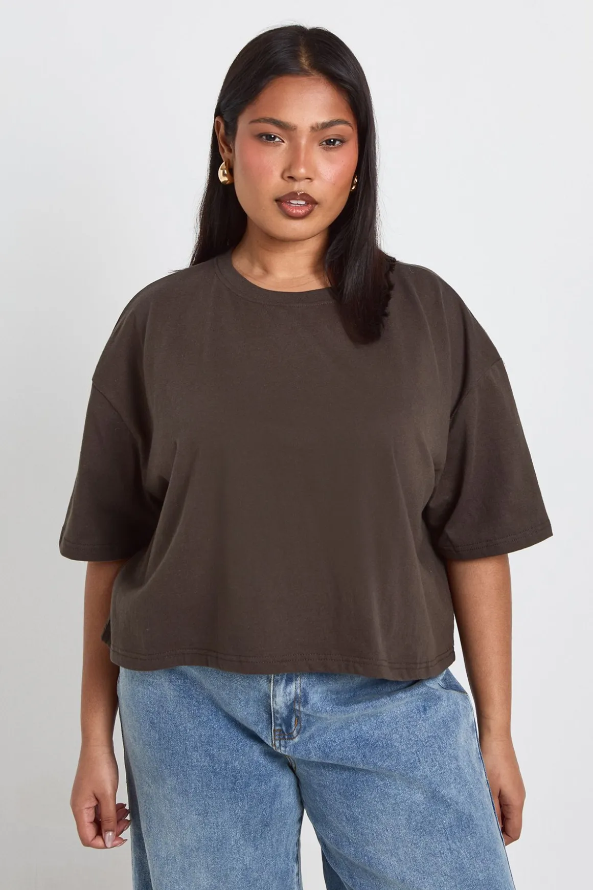 T-shirt Court Ample Oversize À Coupe Boxy Plus