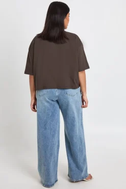 T-shirt Court Ample Oversize À Coupe Boxy Plus