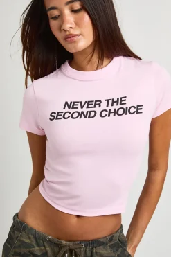T-shirt Court Baby Tee Jamais Le Second Choix