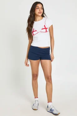 boohoo T-shirt Court Bikini Drapeau Anglais<Femme Tops