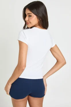 boohoo T-shirt Court Bikini Drapeau Anglais<Femme Tops