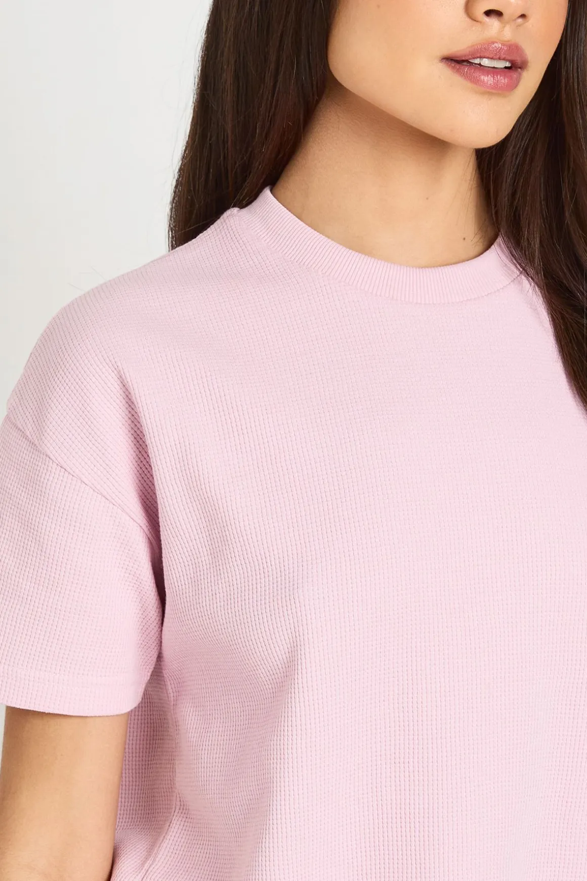 T-shirt Court Boxy Gaufré