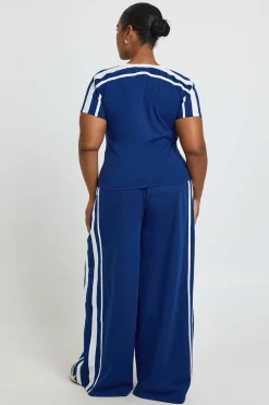 boohoo T-shirt Court France Football À Bandes Contrastées<Femme Tops