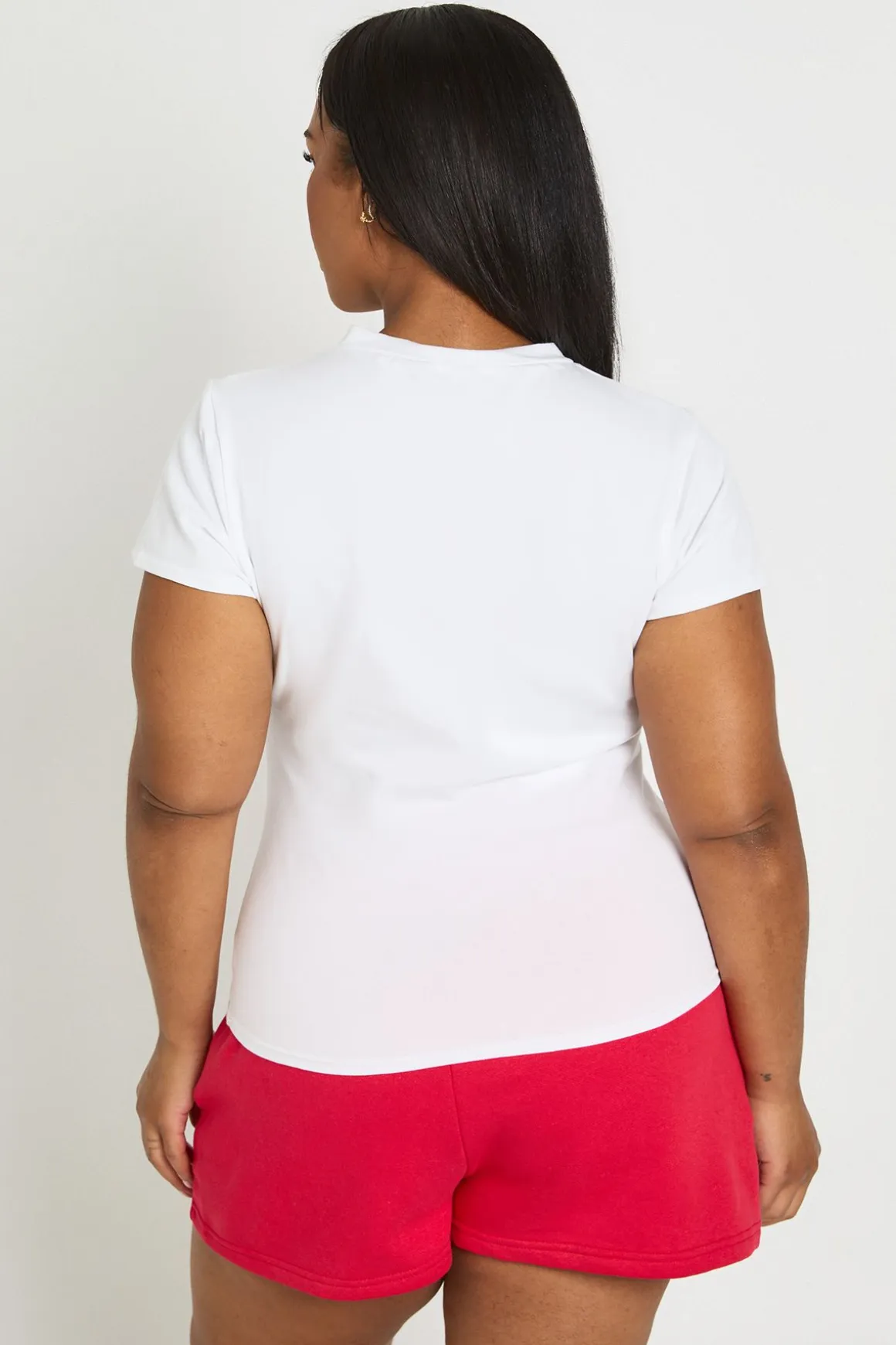 T-shirt Court Grande Taille Imprimé Cerises