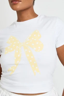 T-shirt Court Grande Taille Imprimé À Pois