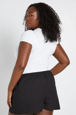 boohoo T-shirt Court Grande Taille Imprimé Cerises New York<Femme Tops