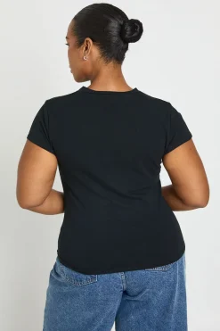 T-shirt Court Grande Taille À Imprimé Pois