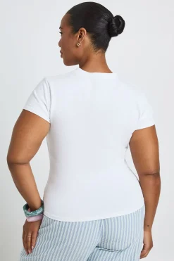 T-shirt Court Grande Taille Imprimé Miami