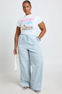T-shirt Court Grande Taille Imprimé Miami