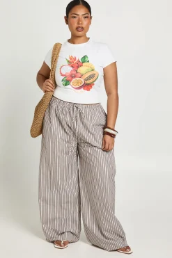 T-shirt Court Grande Taille Imprimé Fruits