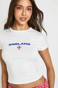 T-shirt Court Imprimé Football Angleterre