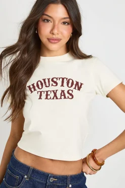 T-shirt Court Imprimé Houston Texas