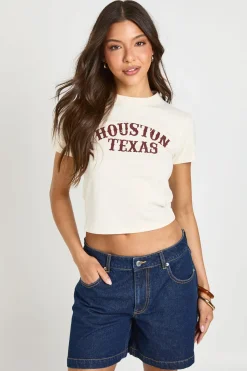 T-shirt Court Imprimé Houston Texas