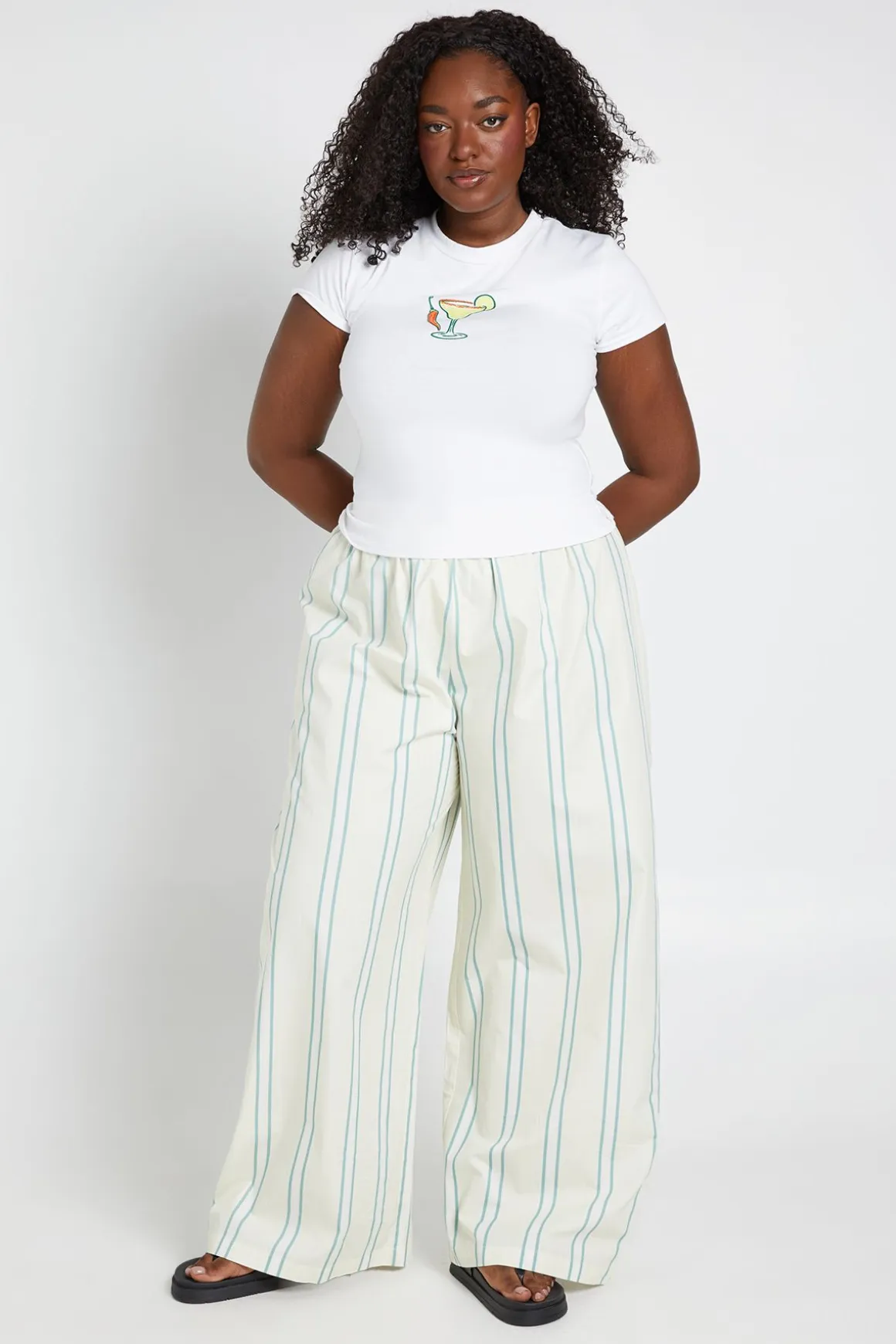 T-shirt Court Imprimé Margarita Épicée Grande Taille
