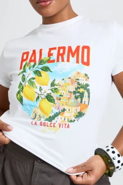 T-shirt Court Imprimé Palermo Grande Taille