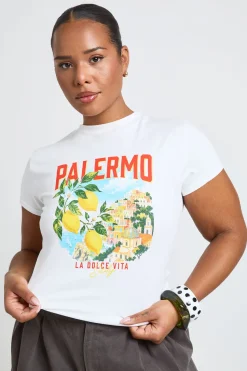 T-shirt Court Imprimé Palermo Grande Taille