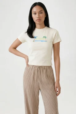 T-shirt Court Imprimé Palmier Maui