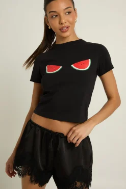 T-shirt Court Imprimé Pastèque