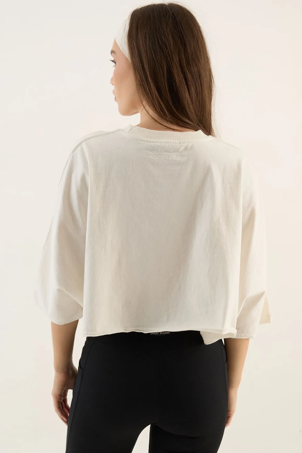 T-shirt Court À Manches Courtes Oversize En Tissu Épais Lavé Dsgn Studio
