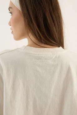T-shirt Court À Manches Courtes Oversize En Tissu Épais Lavé Dsgn Studio