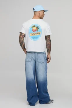 T-shirt Court Oversize À Imprimé Mangue