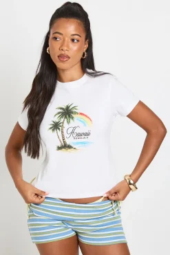 T-shirt Court Palmier Hawaii