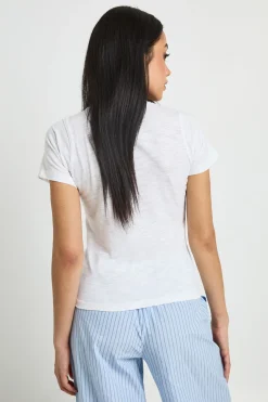 T-shirt Court Semi-transparent En Coton Slub