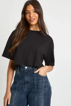 T-shirt crop ample à coupe carrée