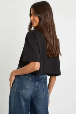 T-shirt crop ample à coupe carrée
