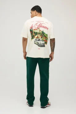 T-shirt Écru Imprimé De Monaco Coupe Oversize