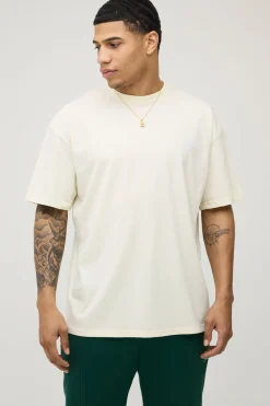 T-shirt Écru Imprimé De Monaco Coupe Oversize