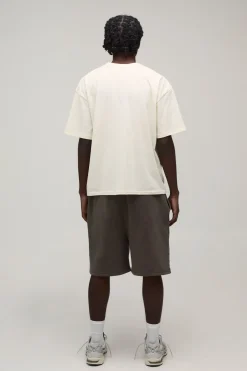 T-shirt Écru Oversize Ample Imprimé Portofino